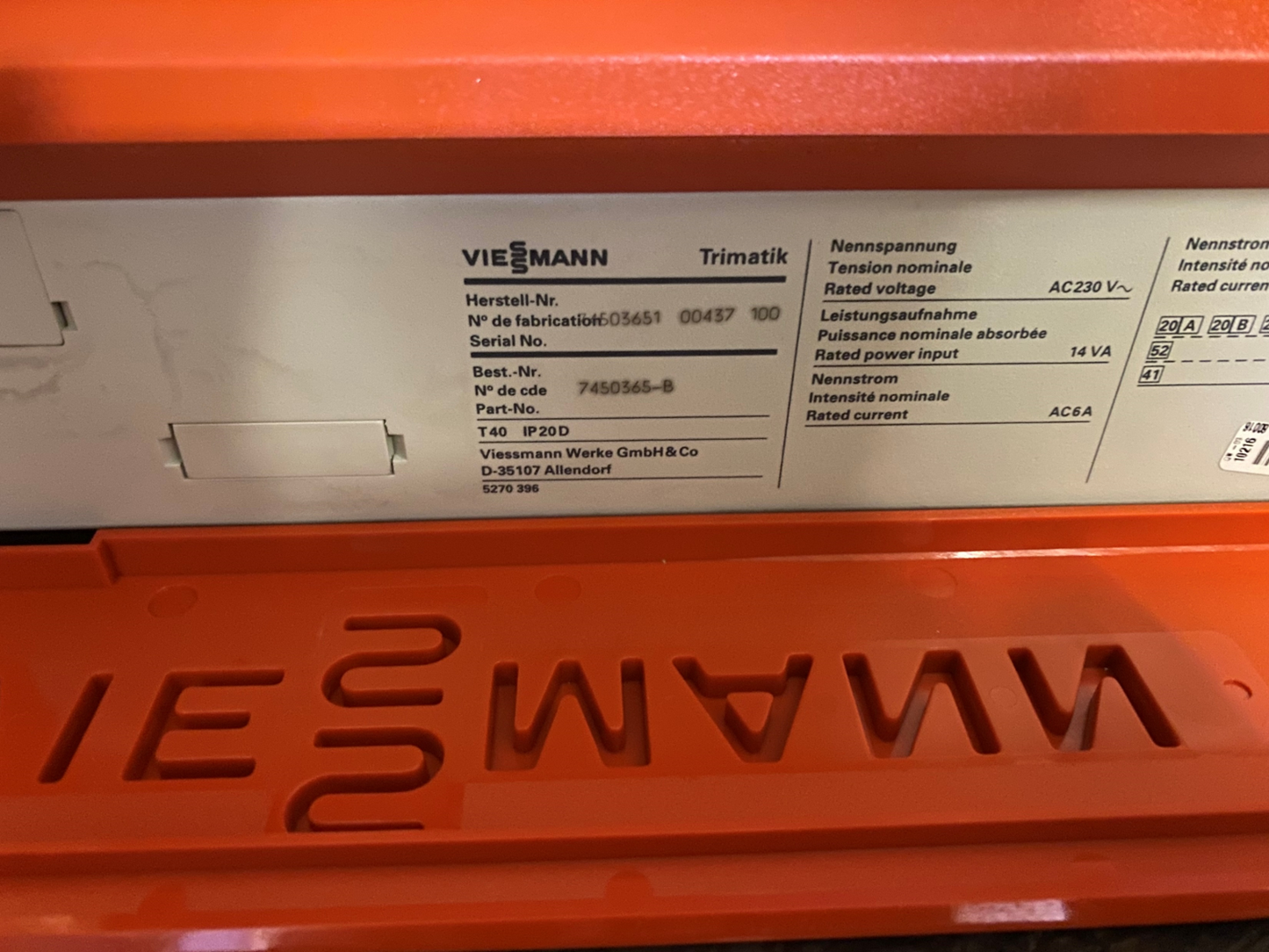 Viessmann Trimatik 7450365-B Steuerung