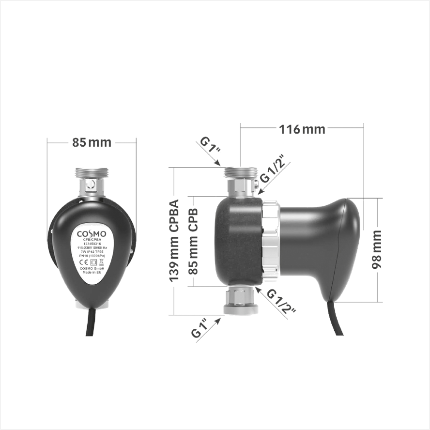 COSMO Zirkulationspumpe Trinkwasser 1" AG