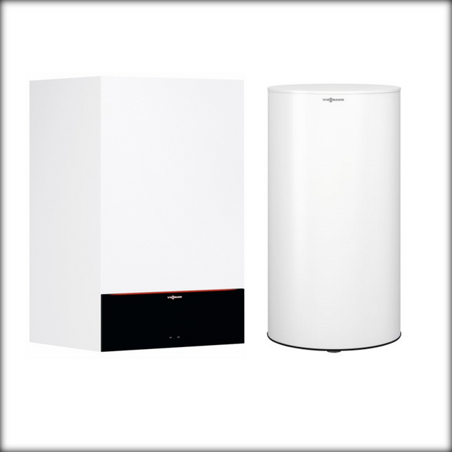 Viessmann Paket Vitodens 300-W 19,0 kW alle Gasarten witterungsgeführt HMU-C Vitocell 300-W EVIB-A 200 L