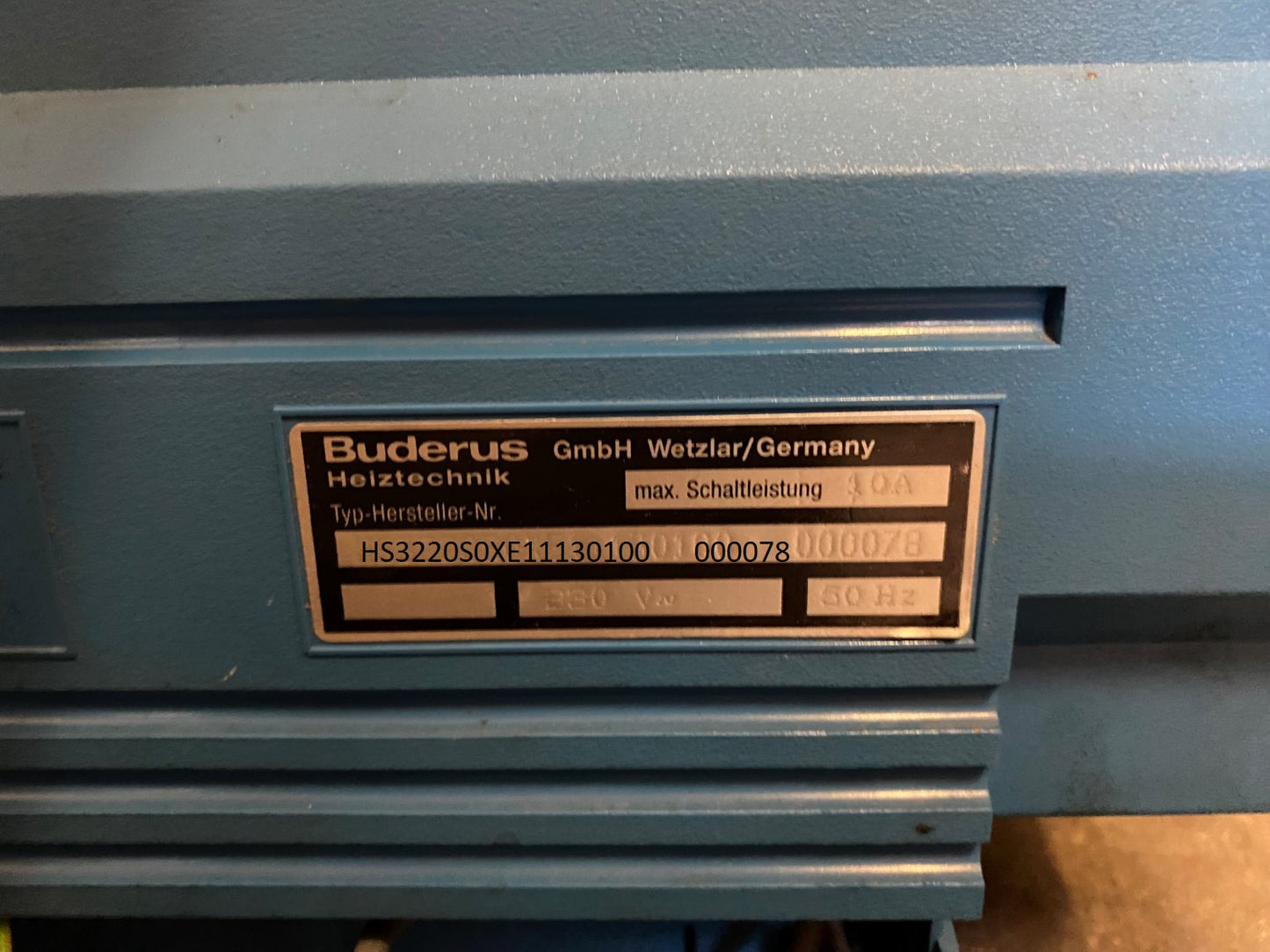 Buderus Ecomatic HS3220S0XE11130100 000078