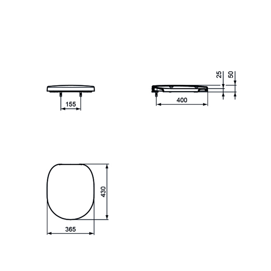 Ideal Standard WC-Sitz Connect m.Deckel weiss Scharniere Edelstahl