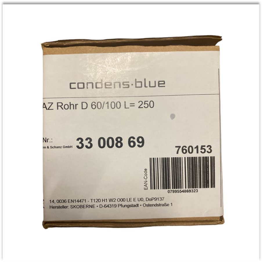 Skoberne Condens Blue AZ Rohr D 60/100 L= 250