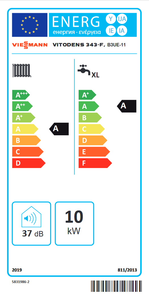 Paket Vitodens 222-F 19,0 kW alle Gasarten witterungsgeführt HMU-C Kombigerät bodenstehend raumluftabh. u. raumluftunabh. 100 L