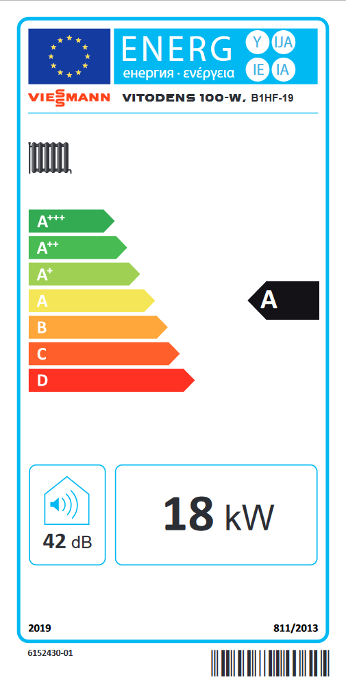 Viessmann Vitodens 100-W 19,0 kW alle Gasarten HMU-C witterungsgeführt für Einzelbelegung Heizgerät wandhängend raumluftabh. u. raumluftunabh.