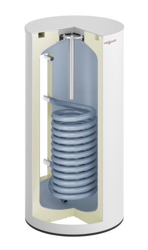 Paket Vitodens 100-W 11,0 kW alle Gasarten witterungsgeführt Heizgerät wandhängend raumluftabh. u. raumluftunabh. Vitocell 100-W CVAA 160 L