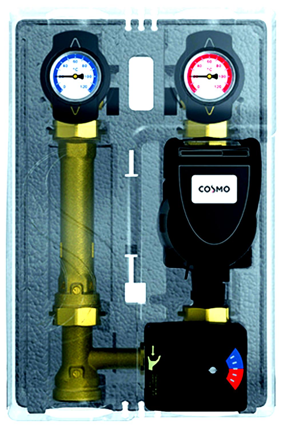 COSMO 2.0 Pumpengruppe DN 25 gemischt m.Mischer,Stellm.Wilo Stratos PICO25/1-6