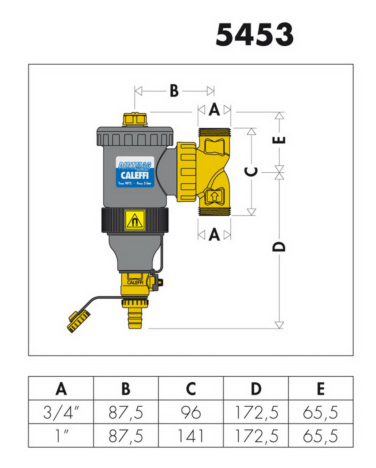 Caleffi Schlammabscheider DIRTMAG 1" Technopol.Gehäuse mit Magnet