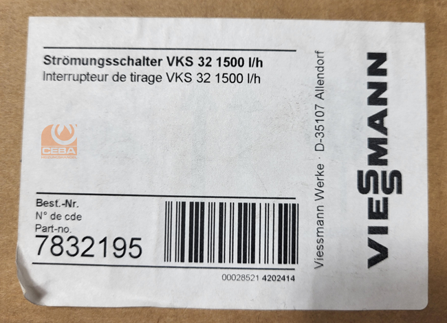 Strömungsschalter VKS 32 1500 l/h